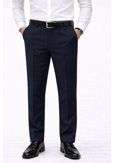 Classics Men Caserta Regular Fit Likralı Erkek Kumaş Pantolon - 7558 Lacivert