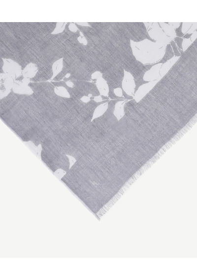 Yargıcı Çiçek Desenli Şal 26yksl1025x 005 Gri