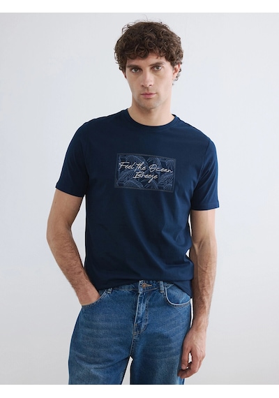 LC Waikiki Lcwaıkıkı Classic Lacivert Bisiklet Yaka Baskılı Penye Erkek Tişört New Navy LC Waikiki Lcwaıkıkı Classic Lacivert Bisiklet Yaka Baskılı Penye Erkek Tişört New Navy