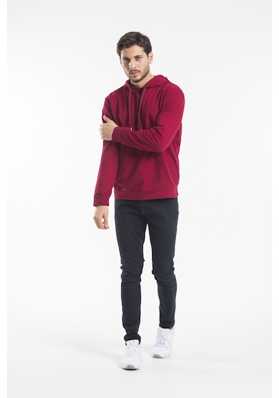 Süperlife Erkek Kapşonlu Regular Fit İnce Sweatshirt Spr 20k55 Bordo