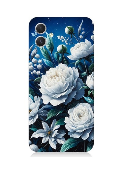 Samsung Galaxy A04 Uyumlu Yıldız Gibi Açan Çiçekler Desenli Silikon Kılıf Çok Renkli