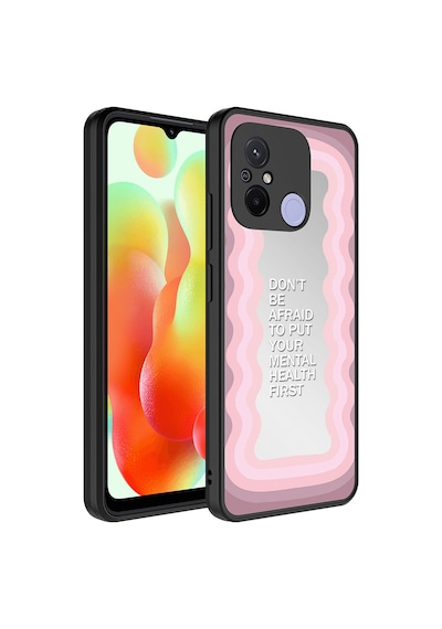 Xiaomi Redmi 12c Kılıf Aynalı Desenli Kamera Korumalı Parlak Zore Mirror Kapak Ayna