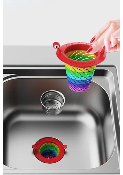 Markafox Lavabo Mesh Süzgeç Kapağı Lavabo Zemin Drenaj Sevimli Lavabo Filtresi Banyo Mutfak Süzgeci
