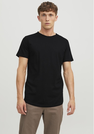 Jack & Jones Jjebasher Tee O-Neck Ss Noos Erkek Siyah Tişört Siyah
