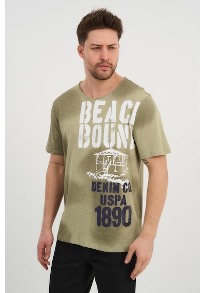 Alexandergardi Alexandergardı Kısa Kollu Baskılı Regular T-shirt 1194195 Haki