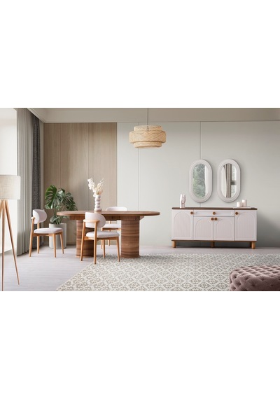 Nehir Mdf Yemek Odası Takımı Aytaşı