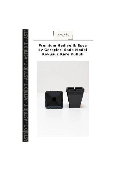 Premium Hediyelik Eşya Ev Gereçleri Sade Model Kokusuz Kare Küllük