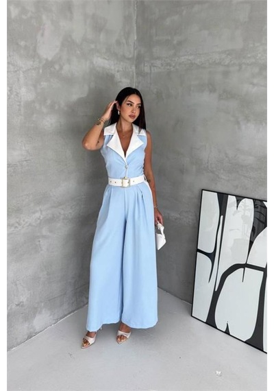 Neşeli Butik Kadın Bebe Mavi Çift Renkli Kemerli Şerit Detaylı Tam Boy Kolsuz Tulum Nbk087 Bebe Mavisi Neşeli Butik Kadın Bebe Mavi Çift Renkli Kemerli Şerit Detaylı Tam Boy Kolsuz Tulum Nbk087 Bebe Mavisi