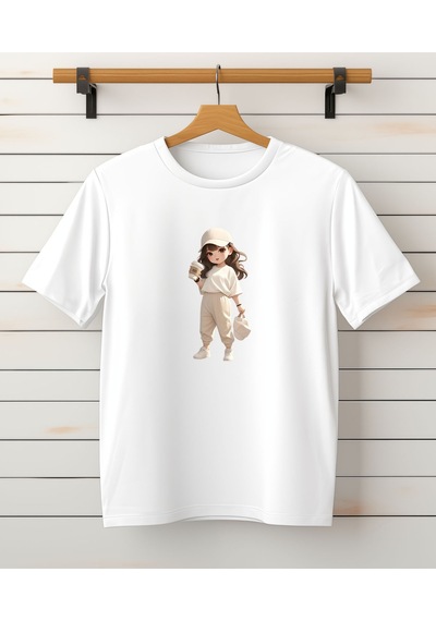Aselinda Yeni Sezon Cool Aile Kombin Tişört- Trend Tshirt Tekli Üründür Kombin İçin Sepete 2 Adet Ekleyiniz Beyaz-anne Kız