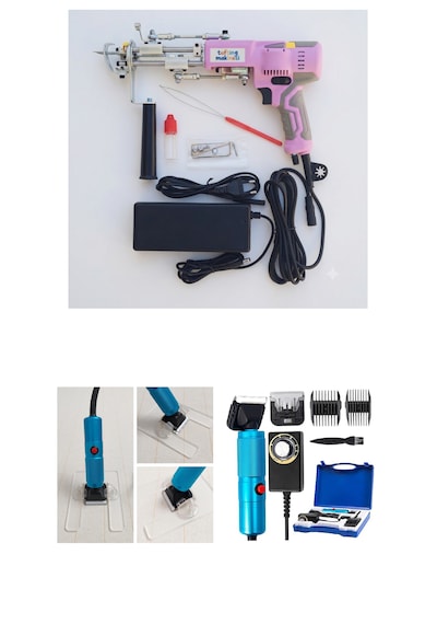 Ak-v Tufting Makinesi Mini Set Pembe Ak-v - Mavi Tıraş Makinesi