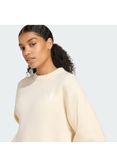 Adidas Kf2339 Knıtted Sweater Kadın Sweatshirt Bej