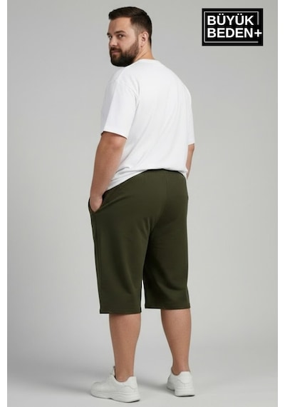 Süperlife Erkek Büyük Beden Şort 3xl-6xl Rahat Kesim Diz Altı Günlük Şort-spr26bsr591 Haki Süperlife Erkek Büyük Beden Şort 3xl-6xl Rahat Kesim Diz Altı Günlük Şort-spr26bsr591 Haki