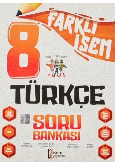 2024 Farklı İsem 8. Sınıf Türkçe Soru Bankası