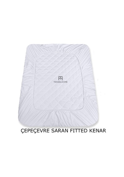 %100 Mikrofiber Kapitone Yatak Koruyucu Alez Full Kenar Çarşaf Fitted Tek Çift Battal Bebek 60 X 120
