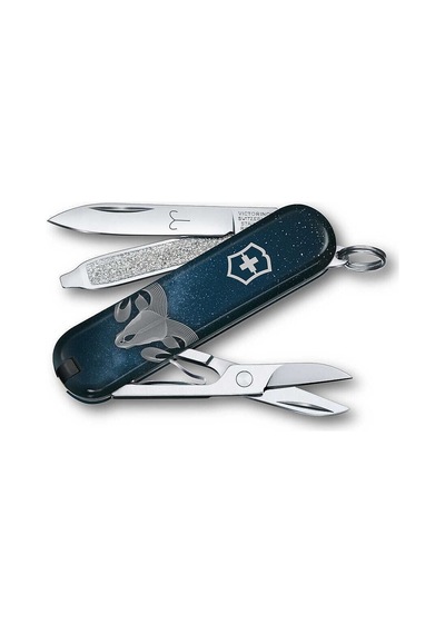 Victorinox 0.6223.2arı Classic Sd Zodiac Signs 58mm Kamp Çakısı, Koç Burcu Mavi