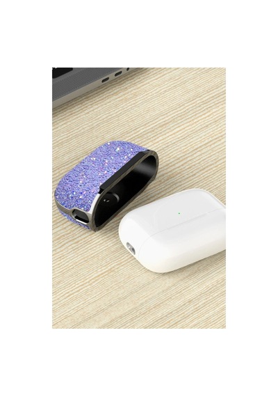 Tedar Onegif Apple Airpods  Uyumlu  2 2.nesil Bright Simli Airpods  Uyumlu  Kapak - Siyah Najmaddin