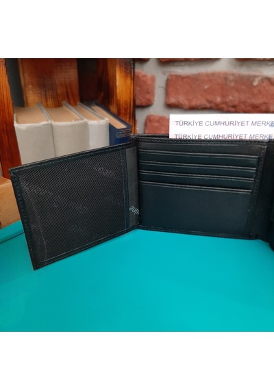 Gvnbag Hakiki Deri Erkek Bozuk Para Gözlü Siyah Cüzdan Gvn-0117 Siyah