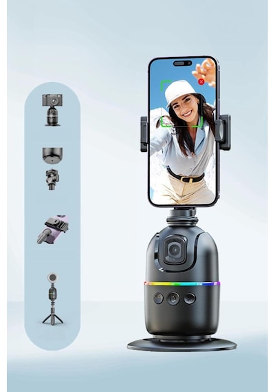 Tripod 360 Yüz Takip Gimbal Akıllı Video Selfie Telefon Tutucu P03 Syrox
