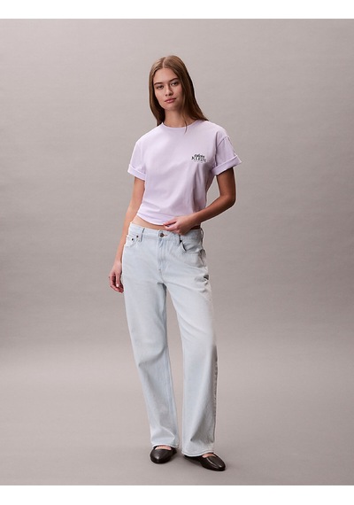Calvin Klein Bayan T Shirt Lv047f801g 3oq Lila Lila