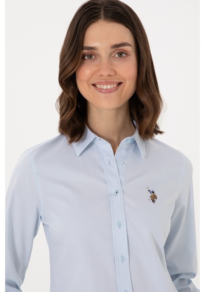 U.s. Polo Assn. Kadın Açık Mavi Gömlek Basic 50298089-vr003 Acık Mavı Açık Mavi
