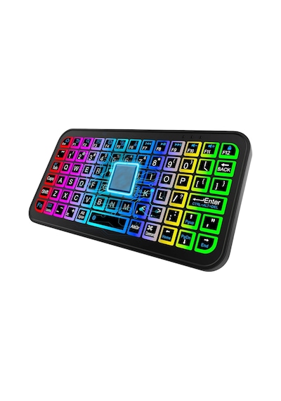 Bluetooth 5.2 Destekli Kablosuz Mini Rgb Klavye Ultra İnce