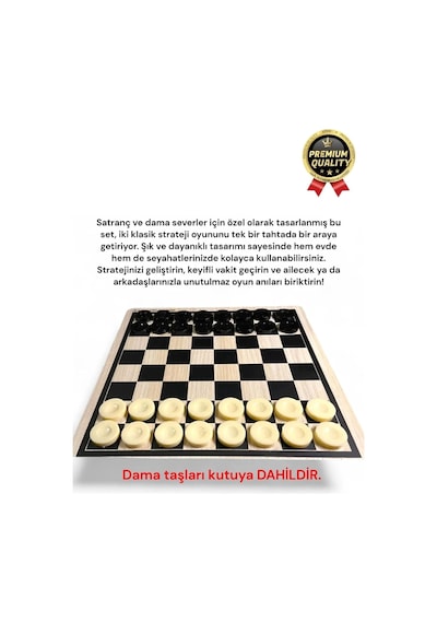 Özel Tasarım Stratejik Öğretici Zeka Geliştirici Çocuk Aile Boyu Etkinlik Eğlence Satranç Dama Seti