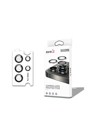 Vendas Samsung Uyumlu Galaxy S25 Ultra Zore Cl-12 Premium Safir Parmak Izi Bırakmayan Anti-reflective Lens Koruyucu Siyah