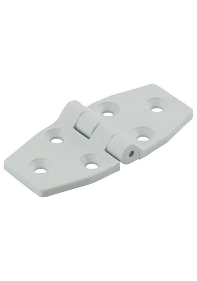 Saray 10'lu Plastik Menteşe. Uzun-uzun Model. Beyaz. 37x78mm