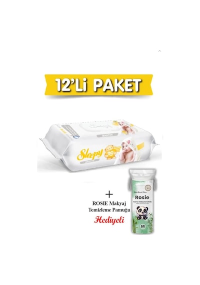 Sleepy Sensitive Islak Havlu 12x90 1080 Yaprak ve Rosıe Tekli