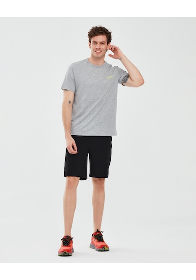 Skechers Graphic T-Shirt M Short Sleeve Erkek Gri Melanj Tshirt S241054-036