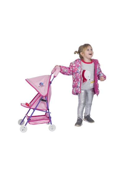 Baby Oyuncak Metal Bebek Arabası Oyuncak Puset Mor - Pembe