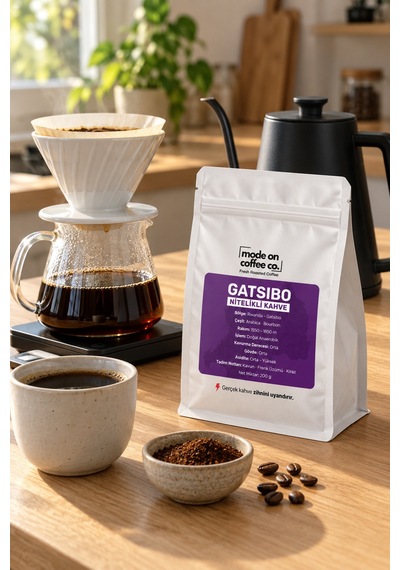 Gatsibo Rwanda Nitelikli Filtre Kahve 200 Gr Bourbon Doğal Anaerobik V60
