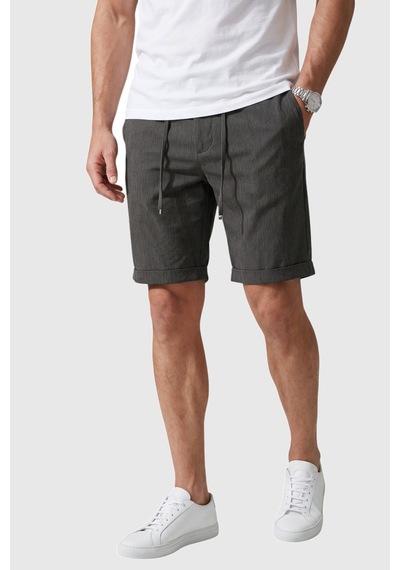 Deep Sea Deepsea Füme Slim Fit Likralı Çizgi Dokulu Beli Lastikli İpli Erkek Şort Kapri 2601743 Deep Sea Deepsea Füme Slim Fit Likralı Çizgi Dokulu Beli Lastikli İpli Erkek Şort Kapri 2601743