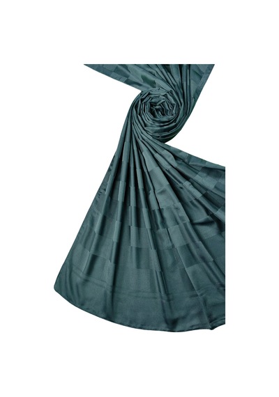 Mim Eşarp Emproyal Silver Jakar Dama Desenli Şal 75x190 Cm Füme