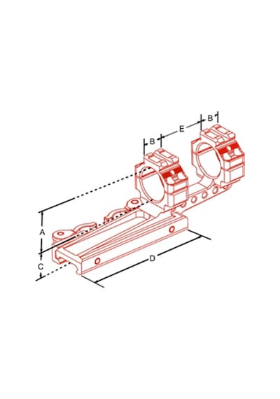 Unleash The Glow M3s40070r2 30 Mm Dampa Ayağı uzun Metal
