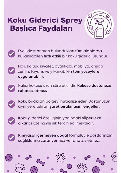 Kedi Kumu Ve Tuvaleti Koku Giderici - Bebek Pudrası Kokulu İdrar Ve Çişi Leke Çıkarıcı Sprey 250 Ml