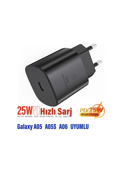 Samsung Galaxy A06 Uyumlu Şarj Aleti 25w