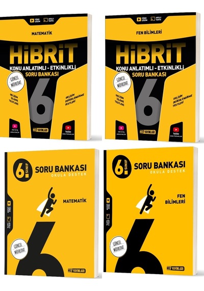 Hız 2026 6. Sınıf Matematik + Fen Bilimleri Soru + Hibrit - Konu Seti 4 Kitap