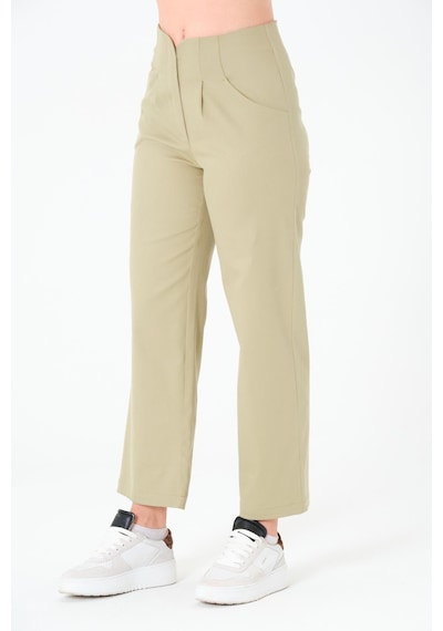 Sortie Collection Kemersiz Gabardin Pantolon Olive