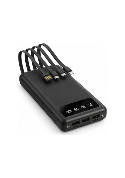 ENERX Enr-p20dc 20.000 mAh 2.1 Amper Dahili Kablolu Powerbank Siyah
