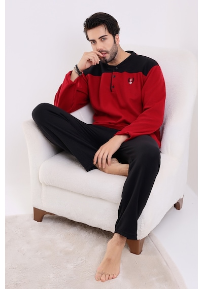 Wordex Falkon 7204 Polar Kışlık Erkek Ev Pijama Takımı Uyku Takımı Bordo Wordex Falkon 7204 Polar Kışlık Erkek Ev Pijama Takımı Uyku Takımı Bordo