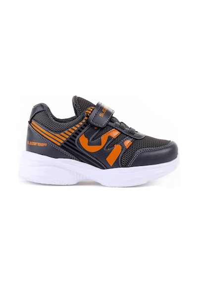 Slazenger KING Çocuk Cırt Cırtlı Koyu Gri / Turuncu Günlük Spor Ayakkabısı