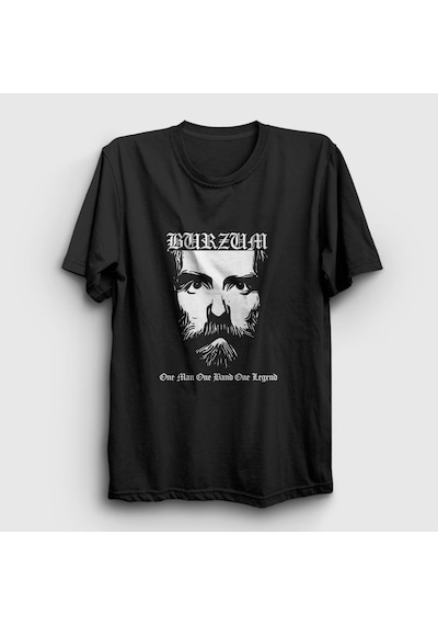 Presmono Unisex Legend Burzum T-shirt Siyah