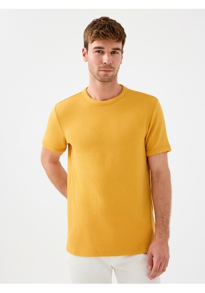 Regular Fit Erkek Tshirt K.kol Safran