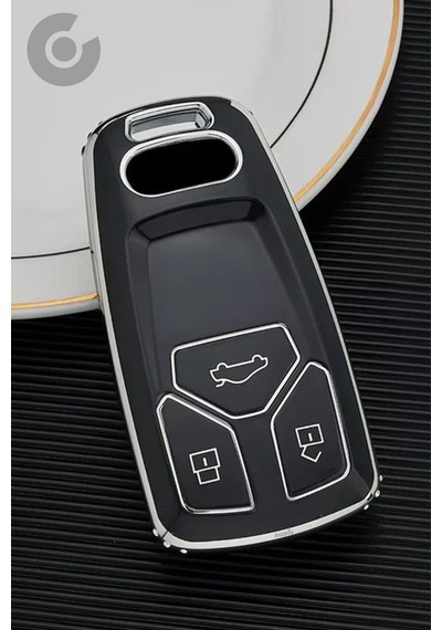 Audi A6 A5 A4 Q7 Q5 S4 S5 S7 B9 A4l 4m 8w Tt Tts Rs 8s Tpu Anahtar Kılıfı Siyah Gümüş