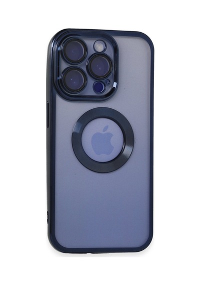 Apple iPhone  Uyumlu,  15 Pro Max Kılıf Slot Silikon - Lacivert