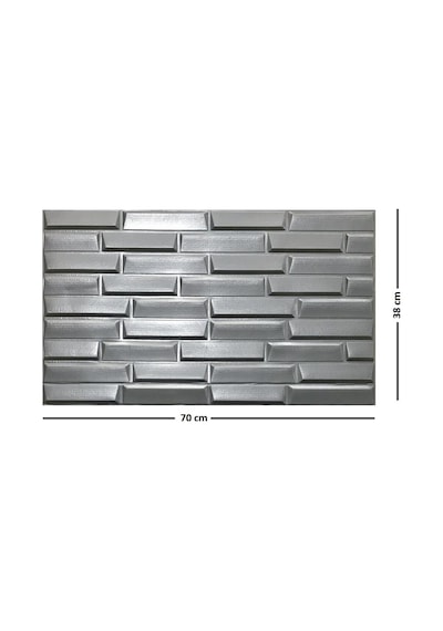 70x38cm 0,26m2 Ofis Salon Oda Gri Opak 3d Kendinden Yapışkanlı Duvar Kağıdı Paneli Nw65