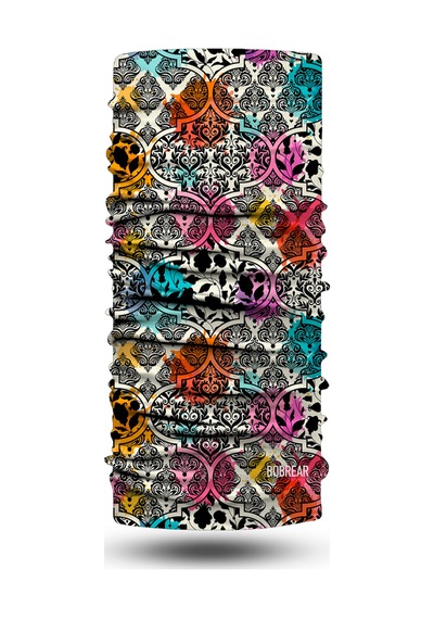 Bobrear Renkli Osmanlı Desenli Çok Amaçlı Buff Bandana Boyunluk Çok Renkli