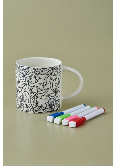 Karaca Boyama Seti Harper Diy Mug 350 Ml Çok Renkli