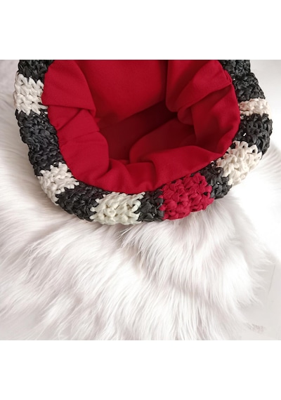 Kırmızı Siyah Beyaz Çizgili El Yapımı Clutch Çanta Rafya Örgü Kadın Makyaj & Gece Çantası Siyah-beyaz-kırmızı Kırmızı Siyah Beyaz Çizgili El Yapımı Clutch Çanta Rafya Örgü Kadın Makyaj & Gece Çantası Siyah-beyaz-kırmızı
